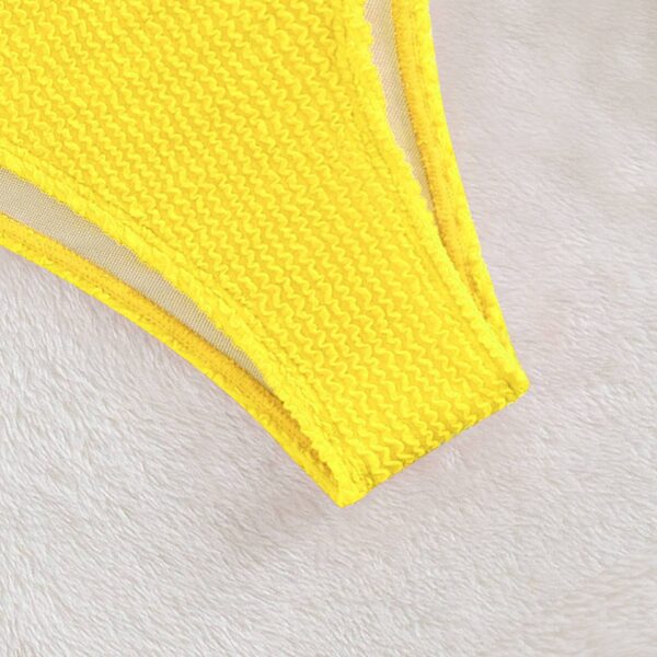 Sleeveless Fashion One-piece Swimsuit Sexy Solid Colour Triangle Swimsuit - Image 15