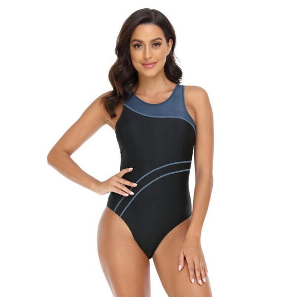 2025 New Professional Racing Sexy Triangle Sports Colour Block One-piece Swimsuit - Image 8