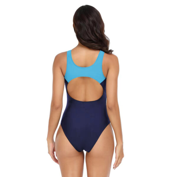 2025 New Professional Racing Sexy Triangle Sports Colour Block One-piece Swimsuit - Image 3
