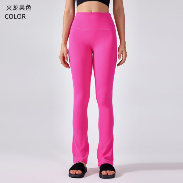 High-waisted, seamless, bare-feel, butt-lifting, flared trousers, outerwear, sports, fitness, yoga leggings - Image 9