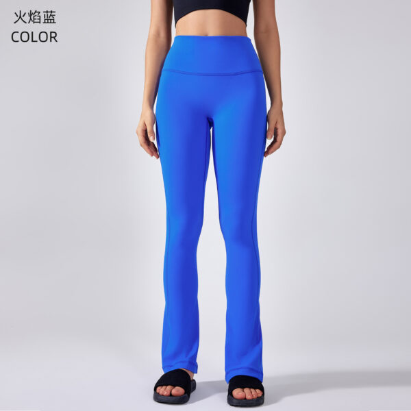 High-waisted, seamless, bare-feel, butt-lifting, flared trousers, outerwear, sports, fitness, yoga leggings - Image 10