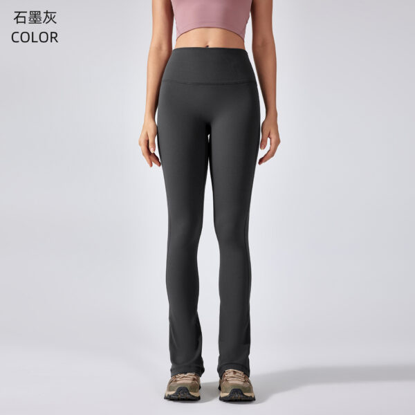 High-waisted, seamless, bare-feel, butt-lifting, flared trousers, outerwear, sports, fitness, yoga leggings - Image 12