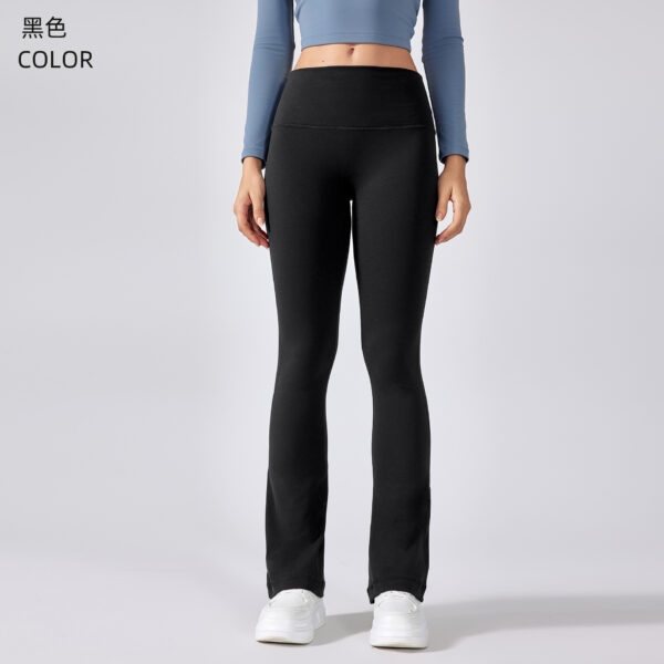 High-waisted, seamless, bare-feel, butt-lifting, flared trousers, outerwear, sports, fitness, yoga leggings - Image 13