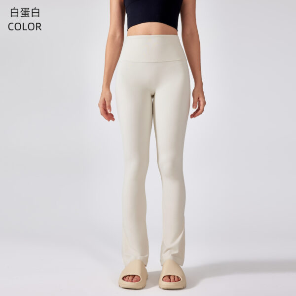 High-waisted, seamless, bare-feel, butt-lifting, flared trousers, outerwear, sports, fitness, yoga leggings - Image 6
