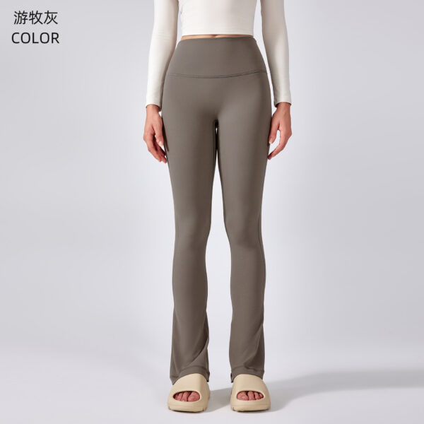 High-waisted, seamless, bare-feel, butt-lifting, flared trousers, outerwear, sports, fitness, yoga leggings - Image 7