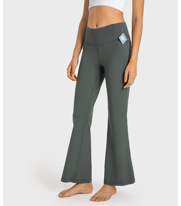 Zero-sensation skin-friendly fashionable wide-leg fitness slimming versatile sports leggings - Image 8