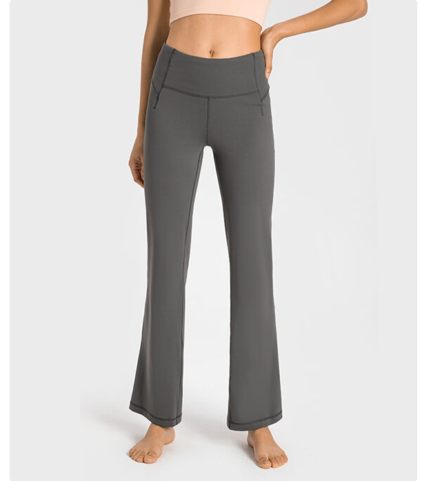 Zero-sensation skin-friendly fashionable wide-leg fitness slimming versatile sports leggings - Image 4